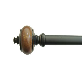 allen + roth 72 in to 144 in Oil Rubbed Bronze Single Curtain Rod