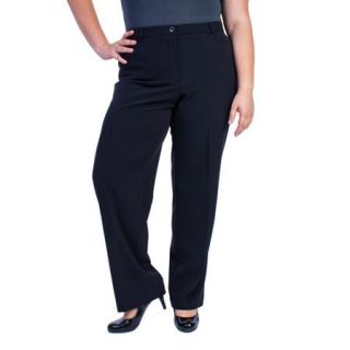 George Women's Plus Size Think Slim Tummy Slimming Career Pant with Power Mesh Liner, Available in Regular and Petite Lengths