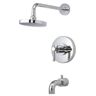 Belle Foret Modern 1 Handle Pressure Balance Tub and Shower Faucet in Chrome with Lever Handle F1AA4409CP