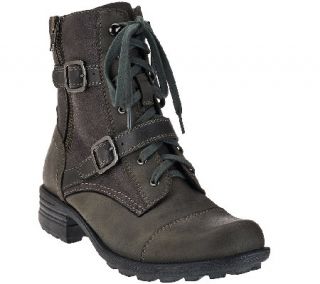 Earth Origins Leather Buckle Ankle Boots   Perrie —