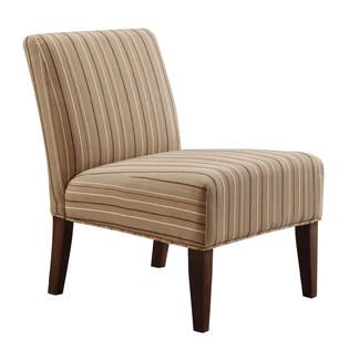 Oxford Creek  Mandala Striped Fabric Armless Lounge Chair