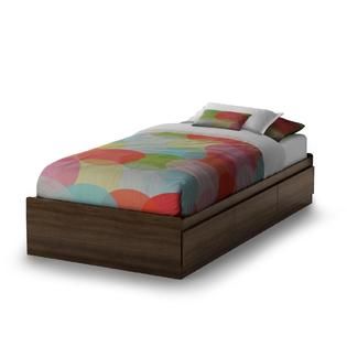 South Shore Clever Collection Twin Storage Bed Mocha   Home