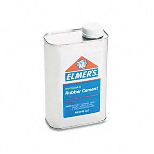 Elmers Rubber Cement, 1qt, Repositionable Rubber Cement   Office