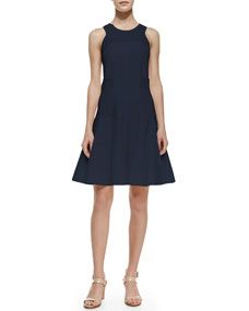 Rebecca Taylor Laser Cut Fit and Flare Dress