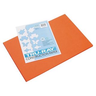 Pacon® Tru Ray Construction Paper, 76 lbs, 12 x 18   Orange (50