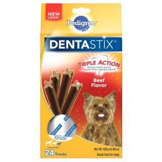 PEDIGREE DENTASTIX Beef Flavor Toy/Small Treats for Dogs   6 Ounces 24 Treats