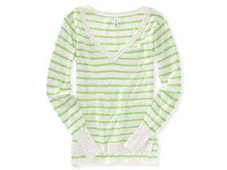 Aeropostale Womens Stripe Knit Sweater 676 L