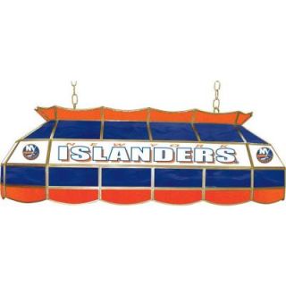 Trademark Global NHL New York Islanders 3 Light Stained Glass Tiffany Lamp NHL4000 NYI