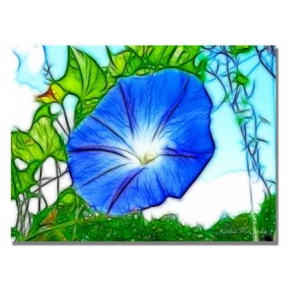 Trademark Art Heavenly Blue Morning Glory by Kathie McCurdy Painting