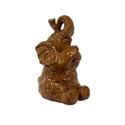Brown Ceramic Elephant Figurine   Shopping