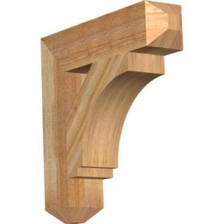 Ekena Millwork 4 in. x 18 in. x 18 in. Western Red Cedar Imperial Craftsman Rough Sawn Bracket BKT04X18X18IMP04RWR