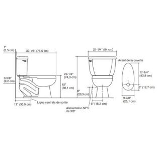 Kohler Wellworth Classic Two Piece Elongated 1.0 GPF Toilet Pressure