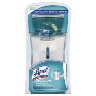 Lysol Healthy Touch Hand Soap System, Antibacterial, No Touch, Classic