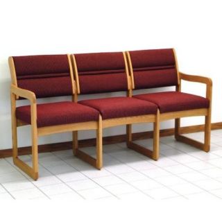 Wooden Mallet DW2 3 Solid Oak Sled Base 3 Seat Sofa