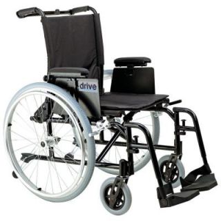 Drive Cougar Ultra Lightweight Rehab Wheelchair with Detachable Desk Arms and Swing Away Footrest AK516ADA ASF