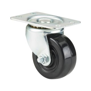 Ironton 2in. Swivel Rubber Caster — 132-Lb. Capacity, Black  Up to 299 Lbs.