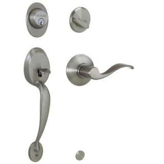Schlage Plymouth Single Cylinder Antique Brass Handleset with Right Hand Accent Lever F60 PLY 620 ACC RH