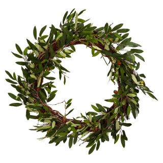 Nearly Natural 20 Olive Wreath
