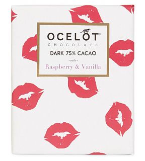 OCELOT   Single origin dark chocolate with raspberry & vanilla 75g