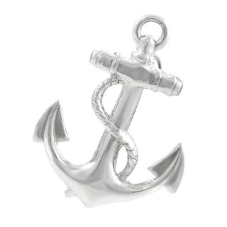 Journee Collection Sterling Silver Anchor Pin   Shopping