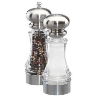 CHEF HOME COOKIN' 96851 Pepper Mill/Salt Shaker, Acrylic, Clear
