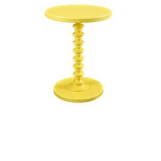 Powell Yellow Round Spindle Table   Home   Furniture   Accent