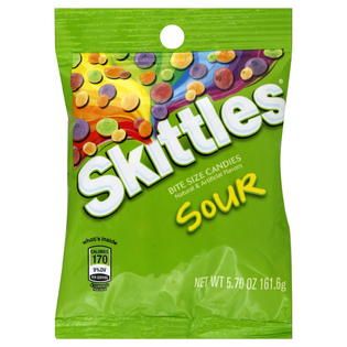 Skittles Bite Size Candies, Sour, 5.70 oz (161.6 g)   Food & Grocery