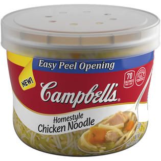 Campbells Homestyle Chicken Noodle Soup 15.4 OZ MICROWAVE BOWL   Food