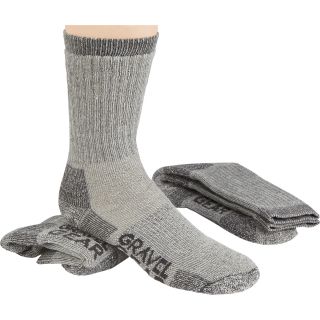 Gravel Gear Merino Wool Blend Heavyweight Crew Socks — 2-Pair, 11in. Crew Length, Charcoal  Socks