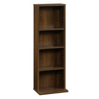 SAUDER Beginnings Collection 80 DVD or 100 CD Disc Capacity Multimedia Storage Cabinet in Brook Cherry 415796