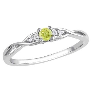 CT.T.W. Round Yellow & White Diamond Shared Prong Promise Ring in