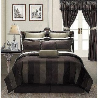 EverRouge Midnight 24 piece Room in a Bag Bedding and Windows Treatment Set