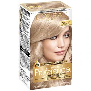 Oreal 9a Cooler Light Ash Blonde Hair Color 1 KT BOX   Beauty   Hair