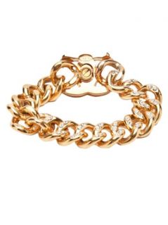 Chanel Vintage Chainlink Logo Clasp Bracelet