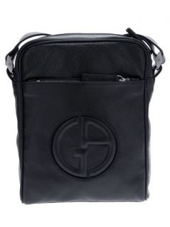 Giorgio Armani Raised Logo Messenger Bag