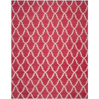 Safavieh Dhurries Red/Ivory 8 ft. x 10 ft. Area Rug DHU564A 8