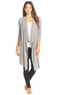 Barefoot Dreams® Cable Knit Drape Front Cardigan
