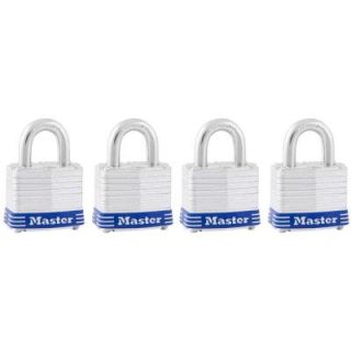 Master Lock 1 9/16 in. Laminated Steel Padlock (4 Pack) 3QLDHCHD