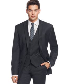 Bar III Charcoal Flannel Peak Lapel Slim Fit Jacket, Only at