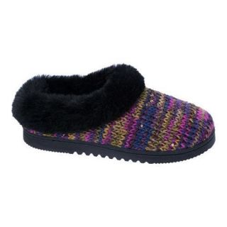 Womens Dearfoams Novelty Knit Clog Slipper Purple Multi   17685811