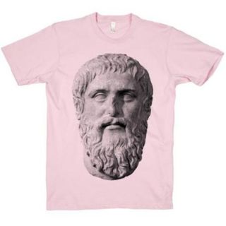 Light Pink Plato Crewneck Funny Graphic Novelty T Shirt Cool (Size Medium) NEW