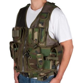 Black Tactical Airsoft and Hunting Vest One Size Fits All by Modern