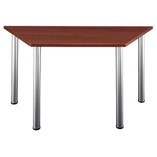 Bush Aspen 28H x 56 3/4W x 24 1/2D Trapezoid Table   Hansen Cherry