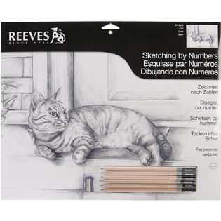Reeves Sketching By Number Kit 12X16 Cat   Home   Crafts & Hobbies