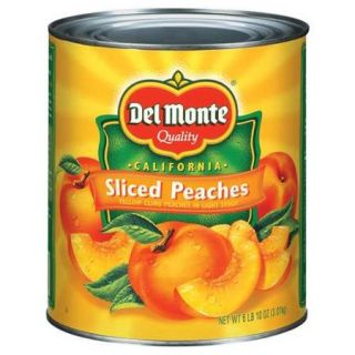 Del Monte California Sliced Peaches, 106 oz