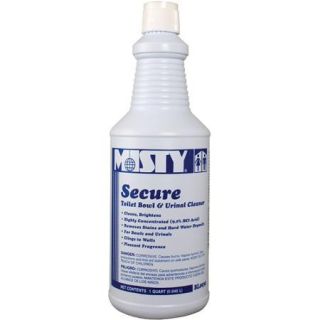 Misty Secure Toilet Bowl & Urinal Cleaner, 1 qt, (Pack of 12)