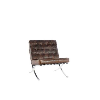 Beldon Chocolate Leather Armless Chair