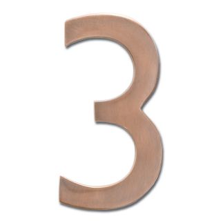 Architectural Mailboxes 3.9 in Aged Copper House Number 3