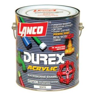 Lanco Durex 1 Gal. Acrylic White Interior/Exterior Paint DE716 4