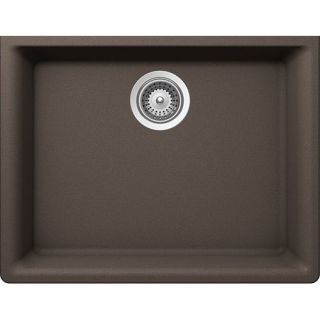 Galaxy 23.63 x 18.31 Cristalite Undermount Single Bowl Kitchen Sink